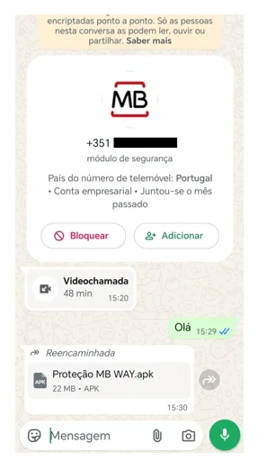 Exemplo de mensagens fraudulentas