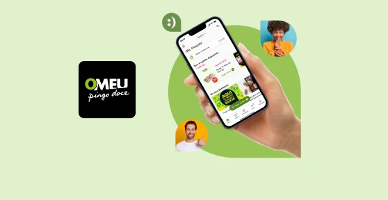 Telemóvel com ecrã inicial da app O Meu Pingo Doce, e ícone da mesma app ao lado