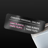 Credito Pessoal Online com TAN 9,950%  e TAEG 11,5%