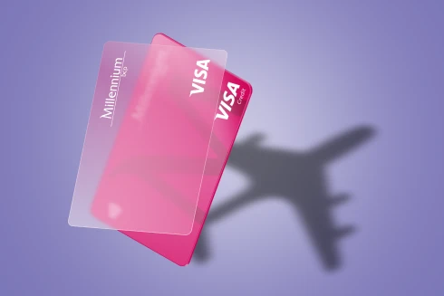 Cartão de Crédito Classic com a sombra de um avião