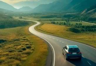 Automóvel numa estrada