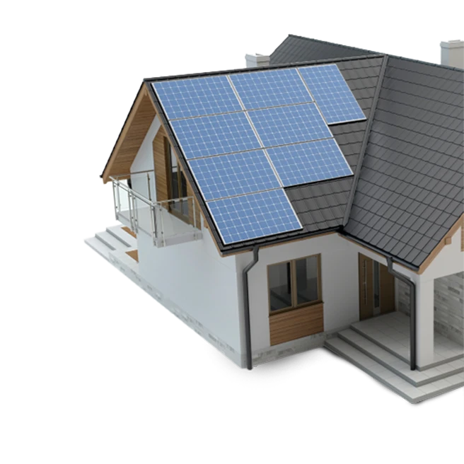 scale model of a house with solar panels
