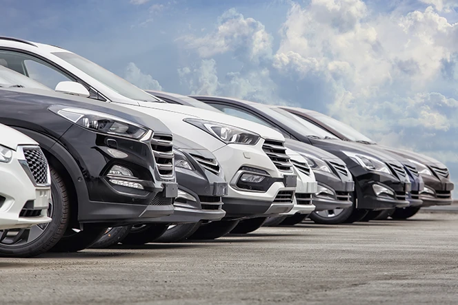 frota de automóveis