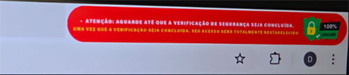 Exemplo de mensagem fraudulenta