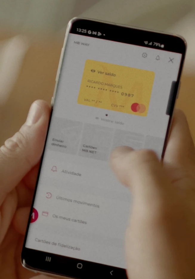 App Millennium dentro da funcionalidade MB WAY