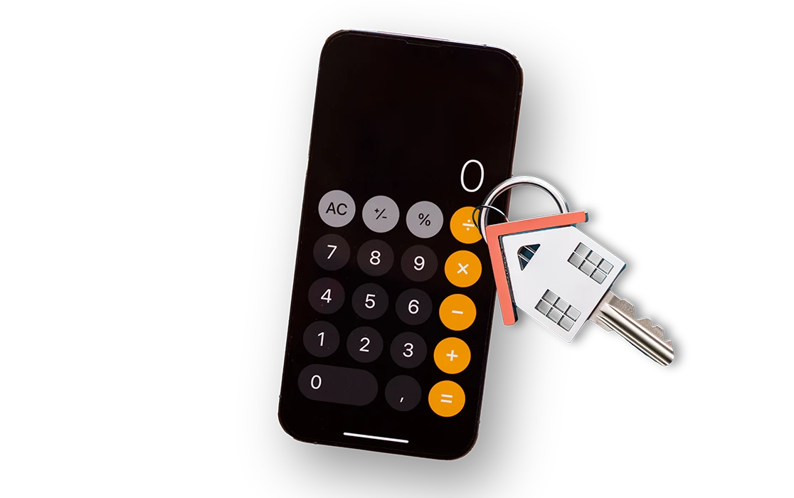 calculadora e chave de casa