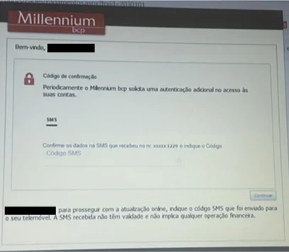 Exemplo de pop up fraudulento