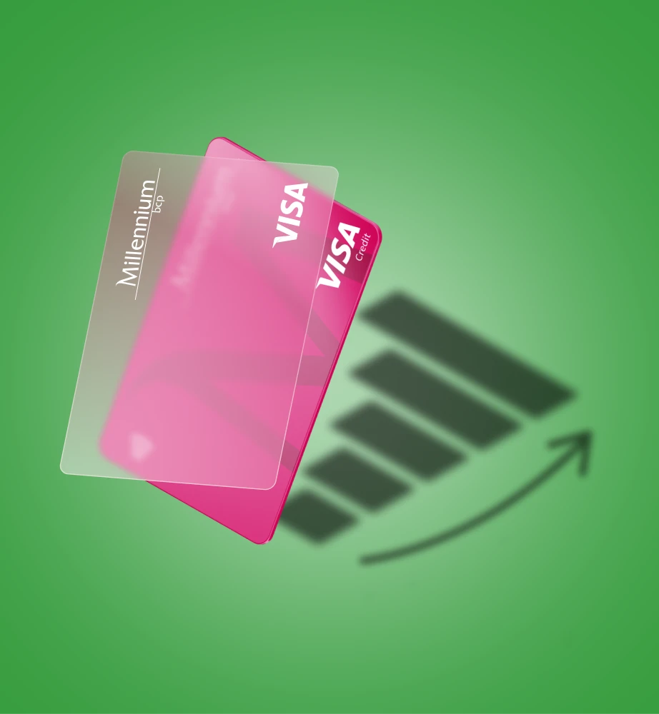 Cartão de Crédito Classic com a sombra de um gráfico