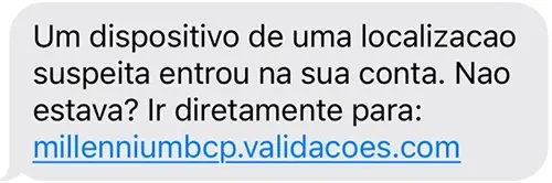 SMS fraudulento