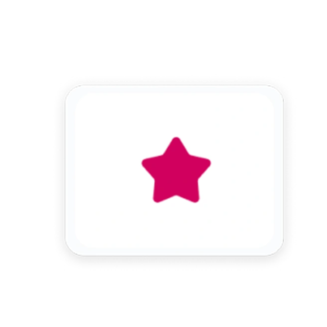 illustration of card with star