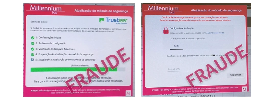 pop ups fraudulentos
