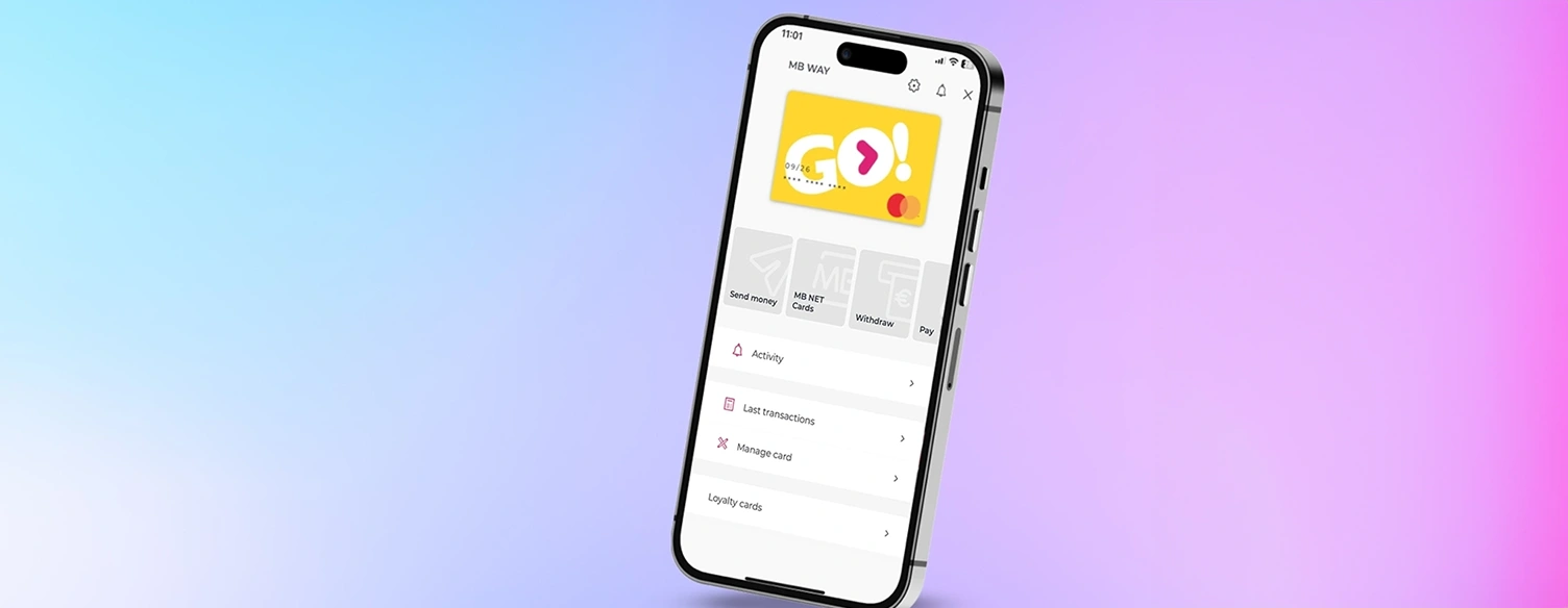 mobile phone with MB WAY payment screen