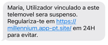 SMS fraudulento
