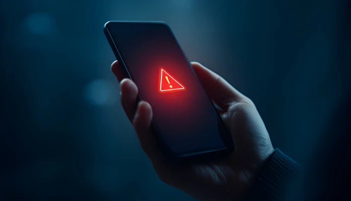 Mãos a mexer num telemóvel