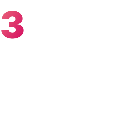 Número 3 na cor cerise
