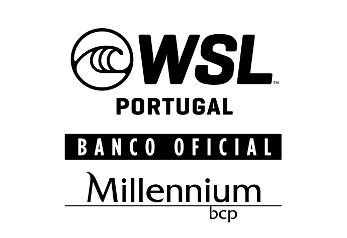 Logotipo WSL Portugal, com o logotipo Millennium bcp como Banco oficial