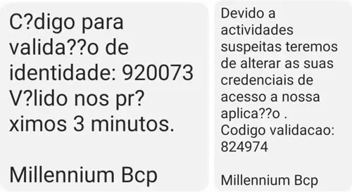 Captura de ecrã fraudulento