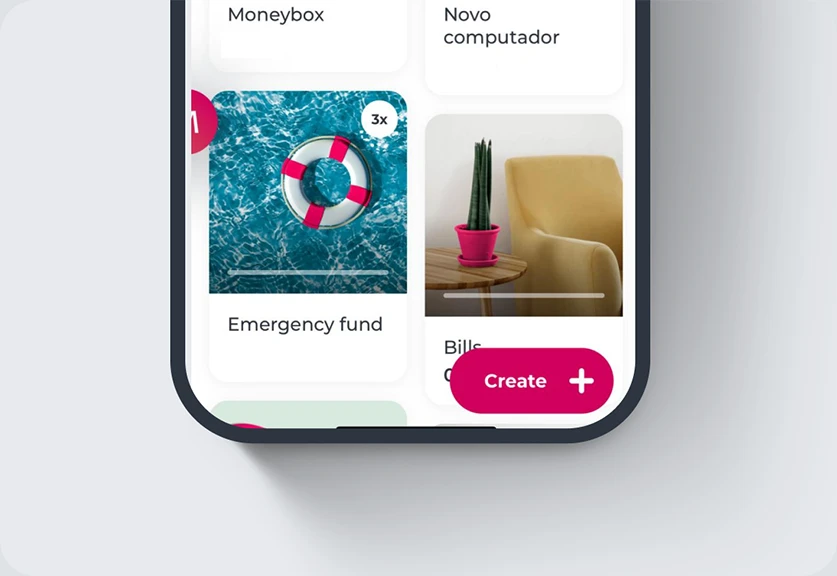 Mobile phone with the Apparte emergency reserve screen in the Millennium App
