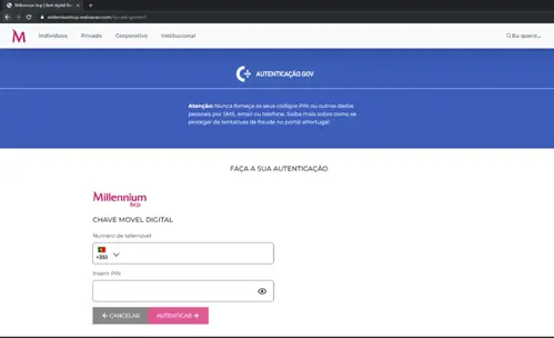 imagem falsa de autenticação GOV