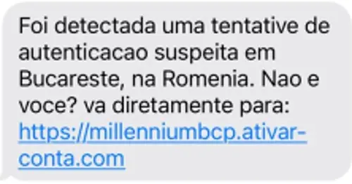 SMS fraudulento