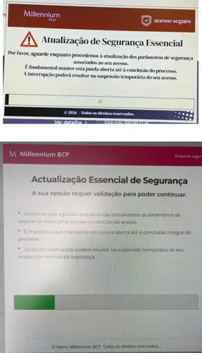 Exemplo de uma página fraudulenta