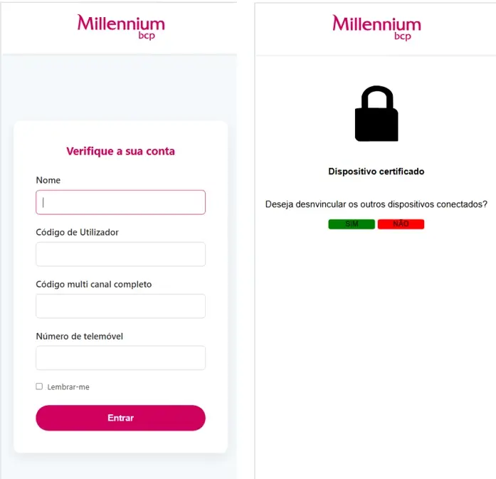 Exemplo de site Fraudulento