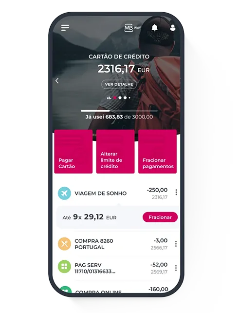 Ecrã entrada App Millennium