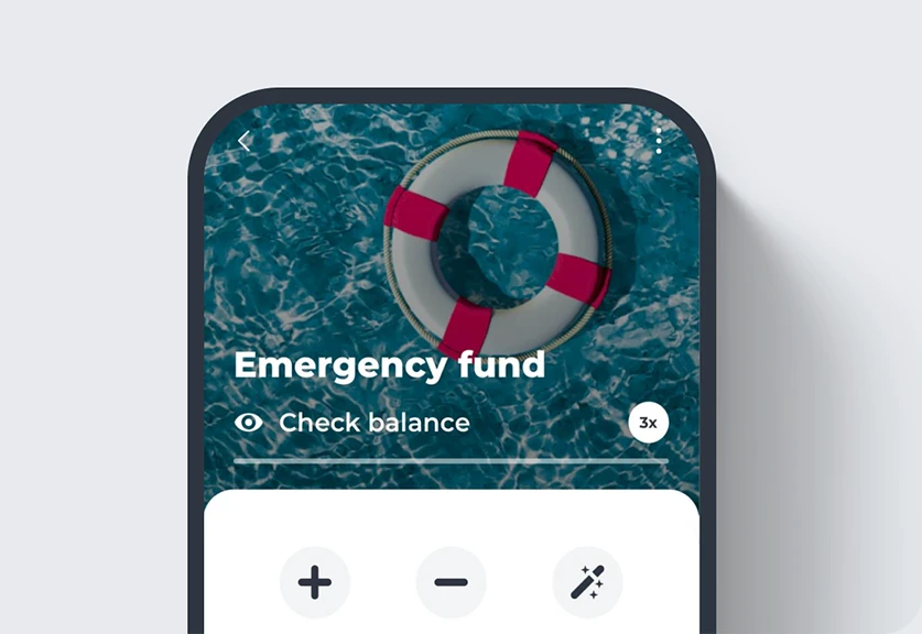Mobile phone with the Apparte emergency reserve screen in the Millennium App