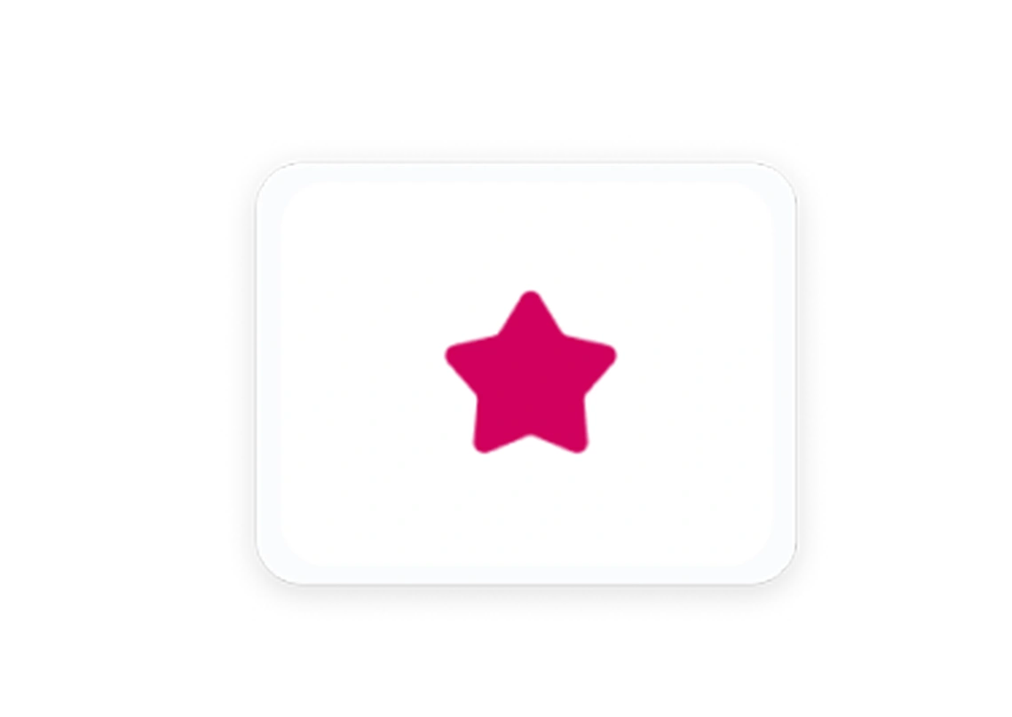illustration of card with star