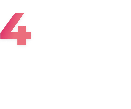 Número 4 na cor cerise