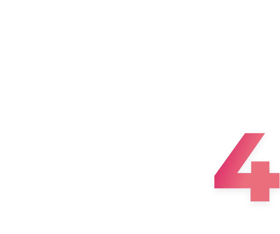 Número 4 na cor cerise