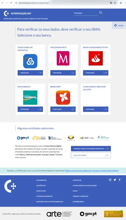 Exemplo de uma página fraudulenta