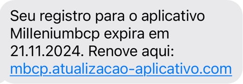 SMS fraudulento