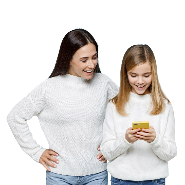 Mother and daughter, in a relaxed moment