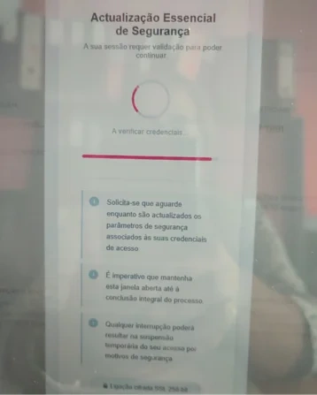 Exemplo de pop up fraudulento