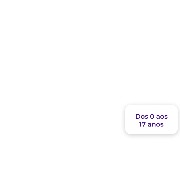 Caixa de texto flutuante "Dos 0 aos 17 anos"