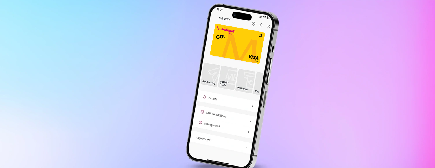 Imagem de telemóvel com ecrã de pagamento MB WAY