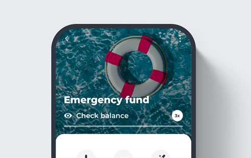 Mobile phone with the Apparte emergency reserve screen in the Millennium App