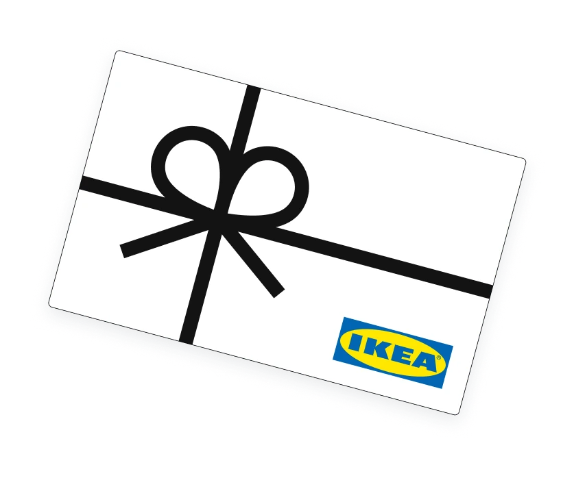 Desenho de um cartão presente IKEA