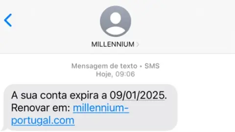 páginas falsas Millennium bcp