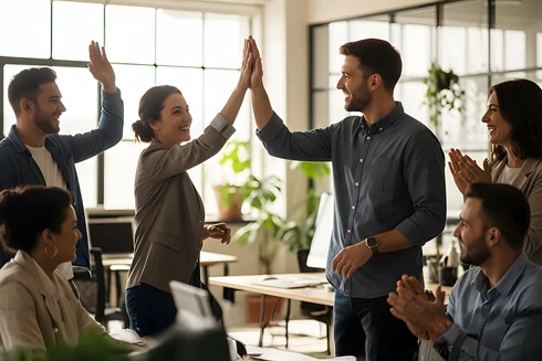 conjunto de pessoas a celebrar