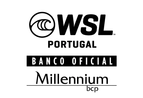 Logotipo WSL Portugal, com o logotipo Millennium bcp como Banco oficial