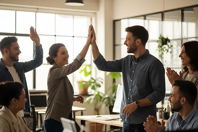 conjunto de pessoas a celebrar