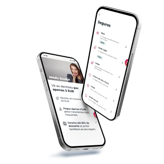 Telemóvel com a App Millennium na área dos seguros