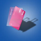 Cartão de crédito Classic com a sombra de malas de viagem