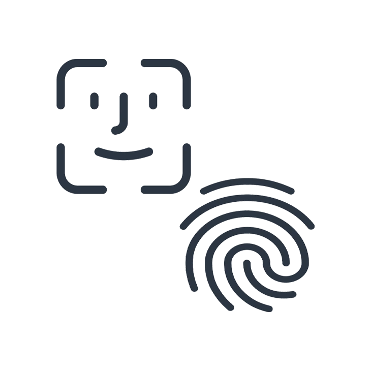 FaceID and digital print icons