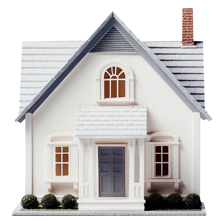 illustration of a house, front view