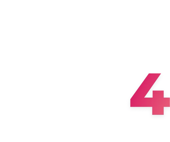 Número 4 na cor cerise