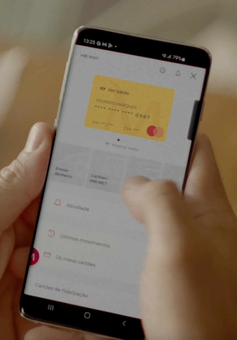 App Millennium dentro da funcionalidade MB WAY