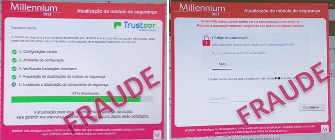 pop ups fraudulentos